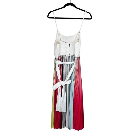 ALICE + OLIVIA Vivienne Midi Dress with Rainbow Pleated Skirt and Tank Top Sz 8 - Picture 5 of 7